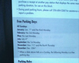 free parking days