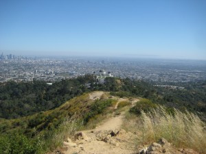 View of Griffith Observatory and Los Angeles