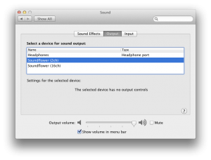 sound preferences with soundflower sound preferences with soundflower