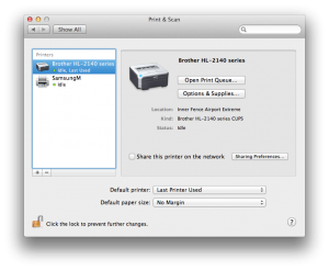 Print & Scan Settings Print & Scan Settings