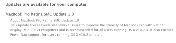 MacBook Pro Retina SMC Update 1.0